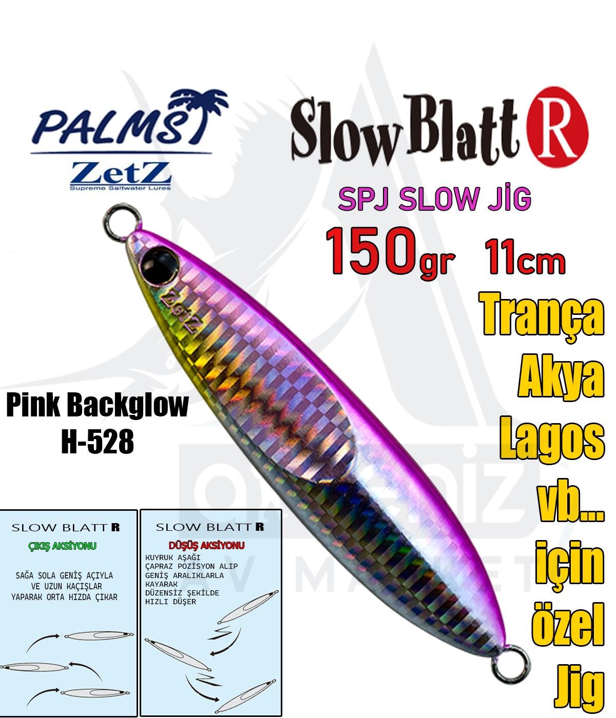 PALMS Zetz Slow Blatt R Jig 11cm 150gr H528 SahtePALMS