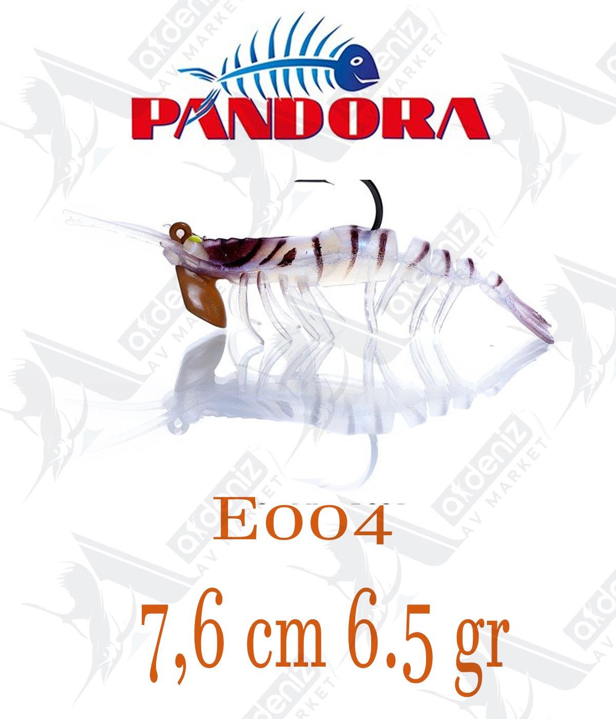 Pandora Caridina Shrimp 7.6cm 6.5gr silikon karides Color:E004PANDORA