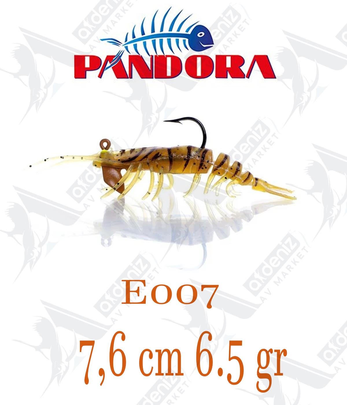 Pandora Caridina Shrimp 7.6cm 6.5gr silikon karides Color:E007PANDORA