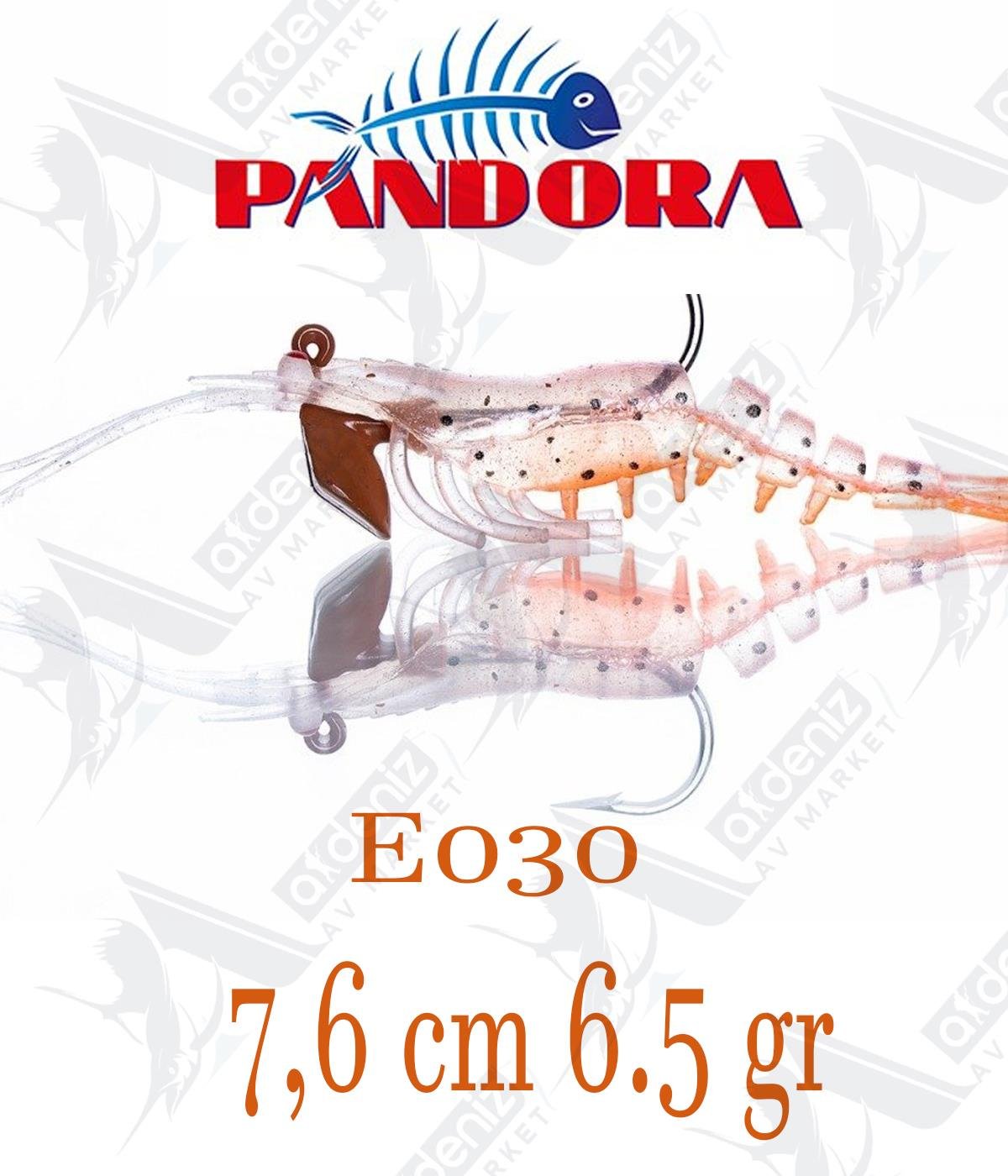 Pandora Caridina Shrimp 7.6cm 6.5gr silikon karides Color:E030PANDORA