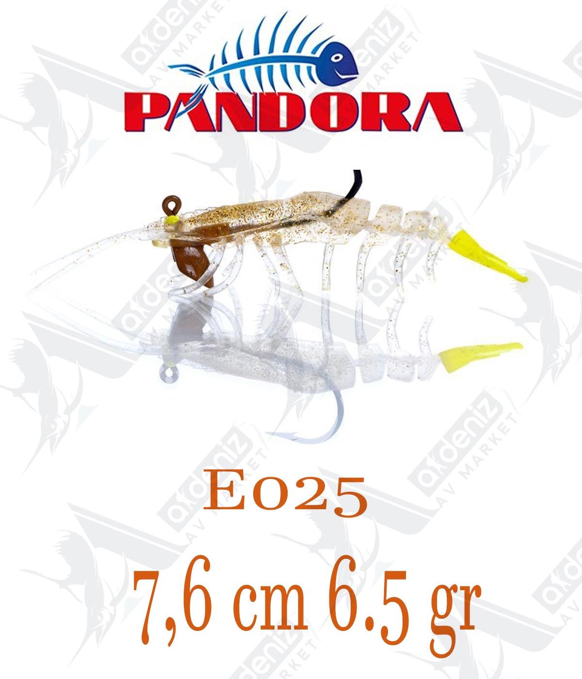 Pandora Caridina Shrimp 7.6cm 6.5gr silikon karides Color:E025PANDORA