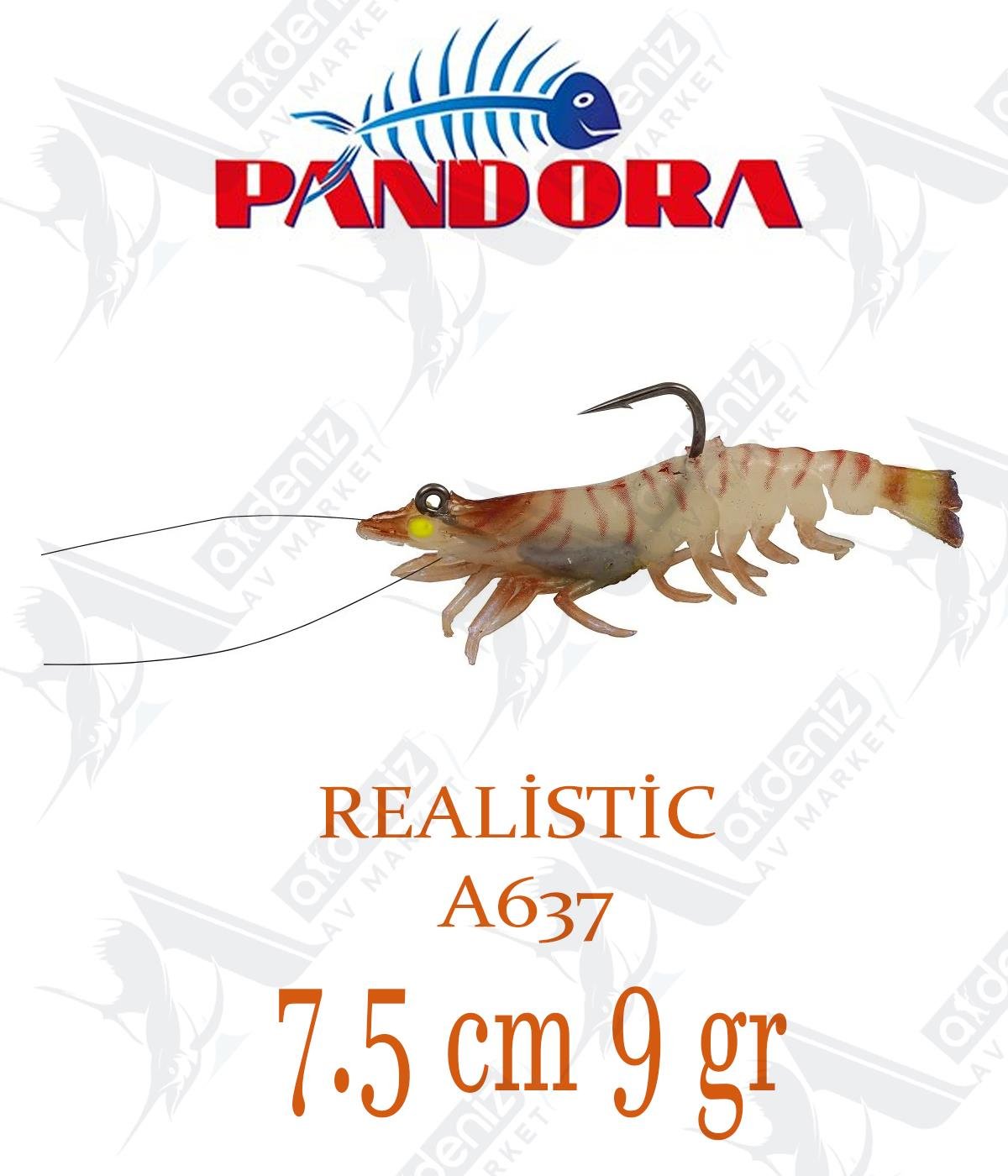 Pandora Realistic Shrimp 7.5cm 9gr silikon karides Color:A637PANDORA