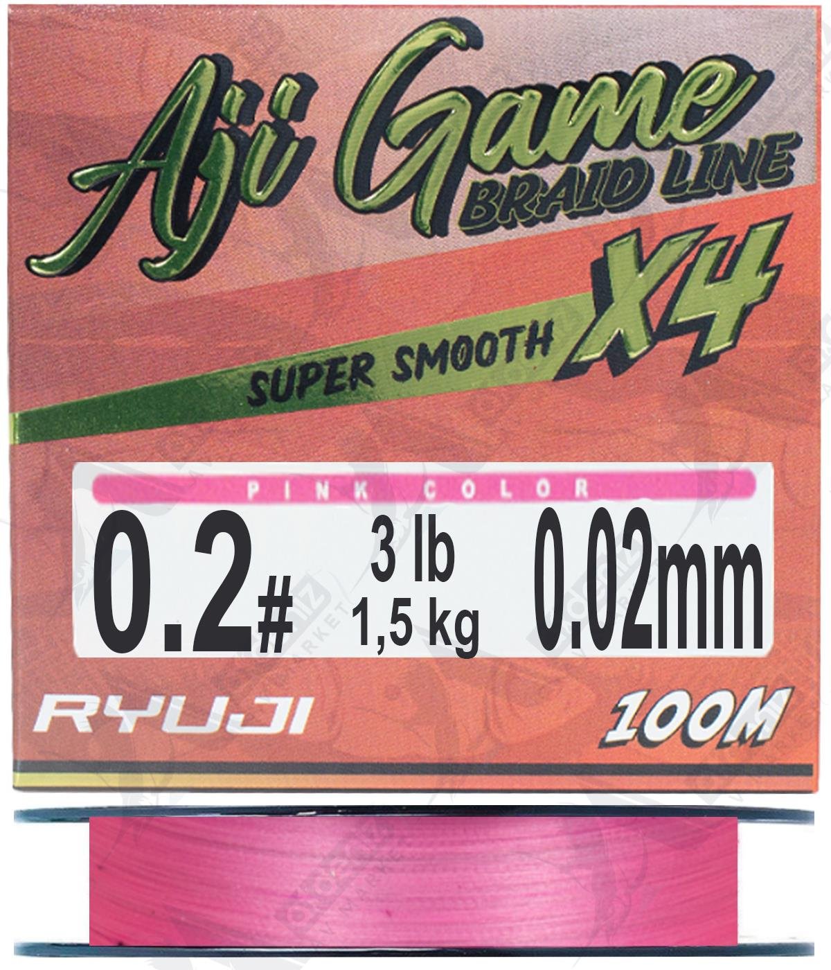 Ryuji Aji Game İp Misina 4X 0.02 mm 100 Mt Pink.RYUJİ