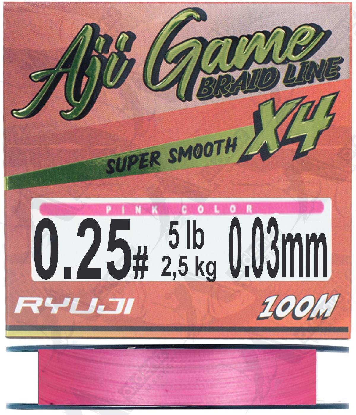 Ryuji Aji Game İp Misina 4X 0.03 mm 100 Mt Pink.RYUJİ