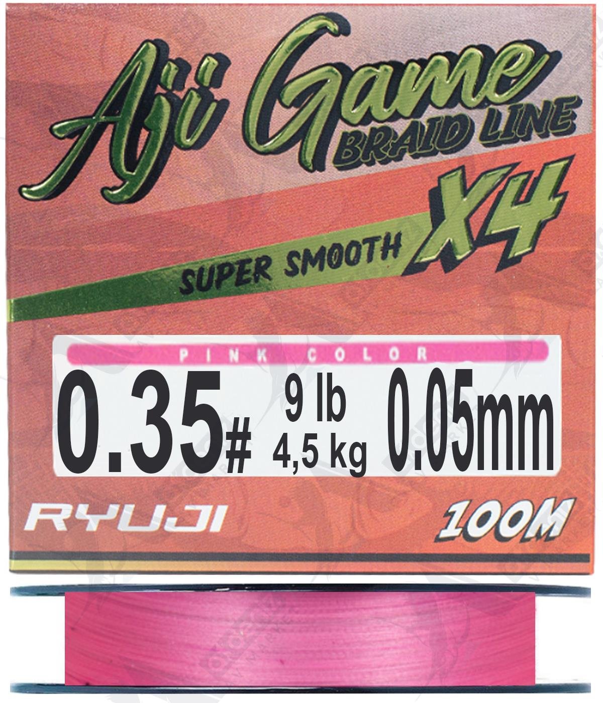 Ryuji Aji Game İp Misina 4X 0.05 mm 100 Mt Pink.RYUJİ