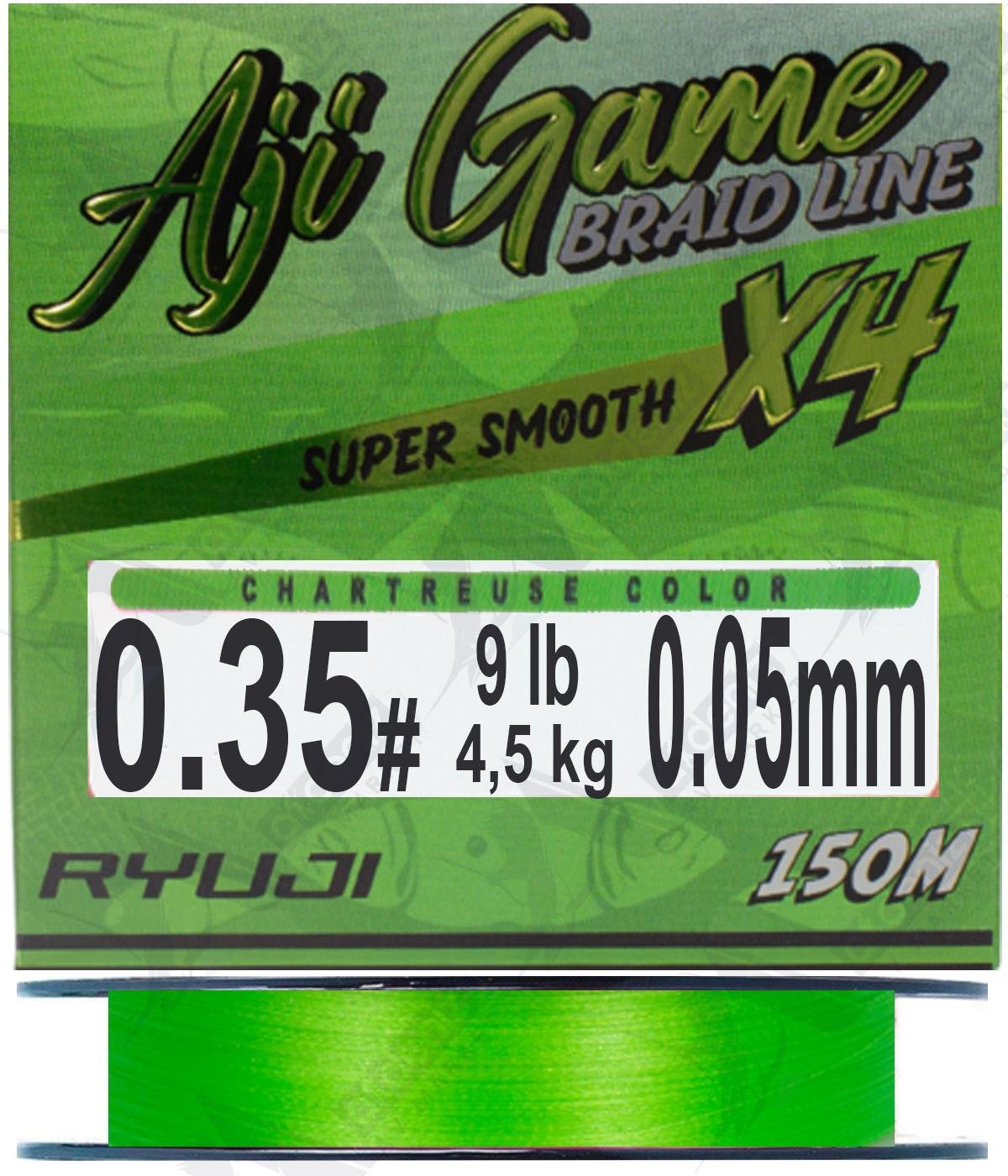 Ryuji Aji Game İp Misina 4X 0.05 mm 150 Mt Chartreuse.RYUJİ