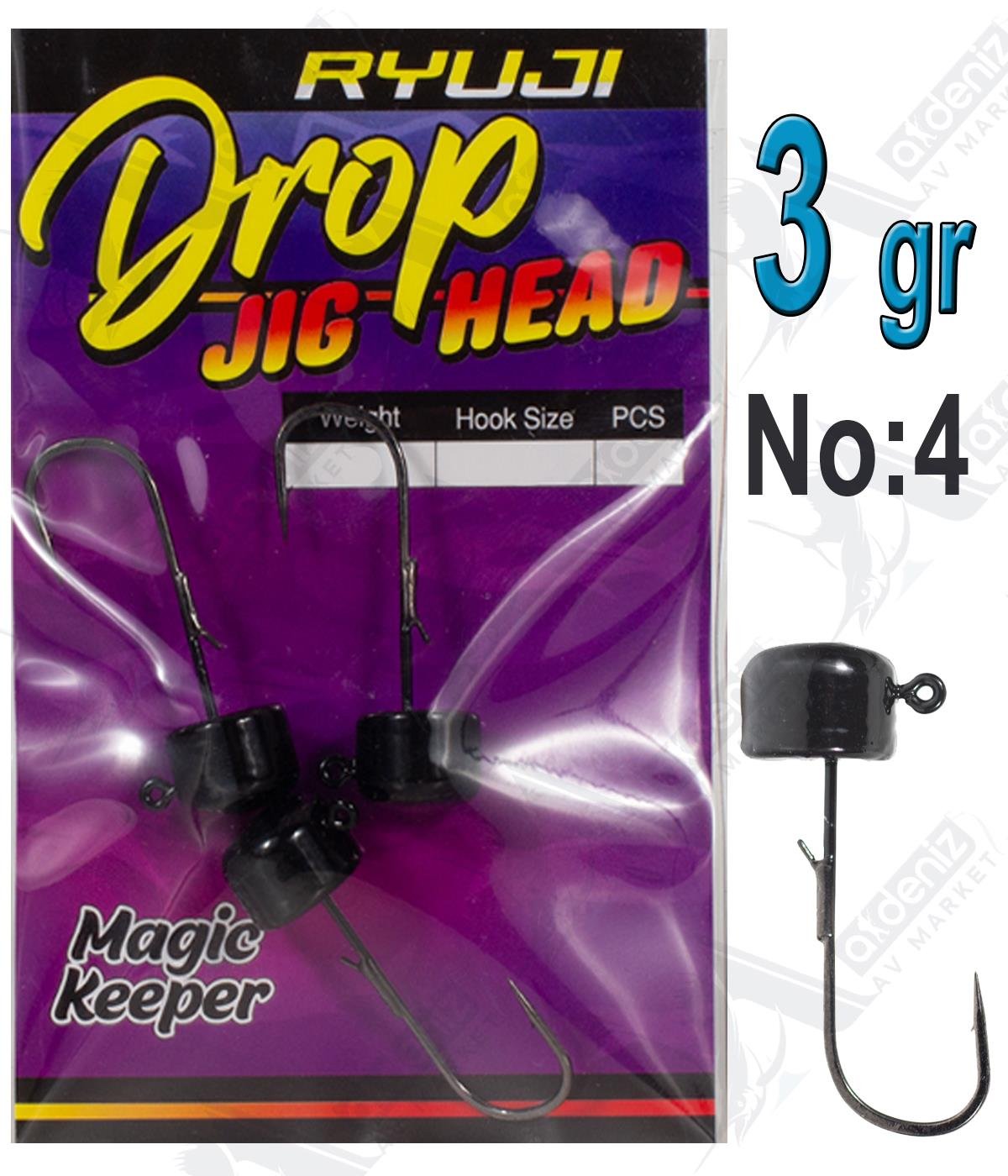 Ryuji Drop Jig Head 3 Gr İğne No:4 (3 Pcs)RYUJİ