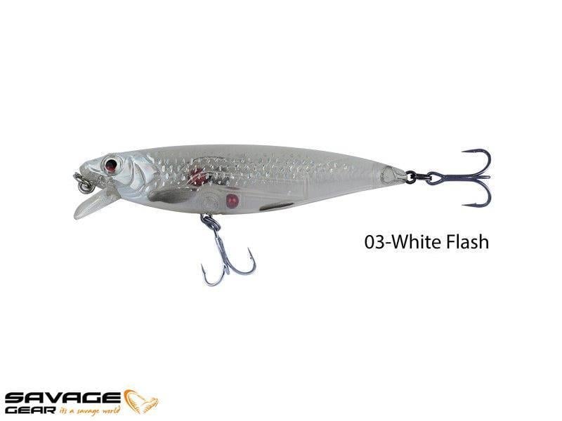 Savage gear 3D Twitch Minnow 6,6cm 5g Suni Yem #03-White Flash