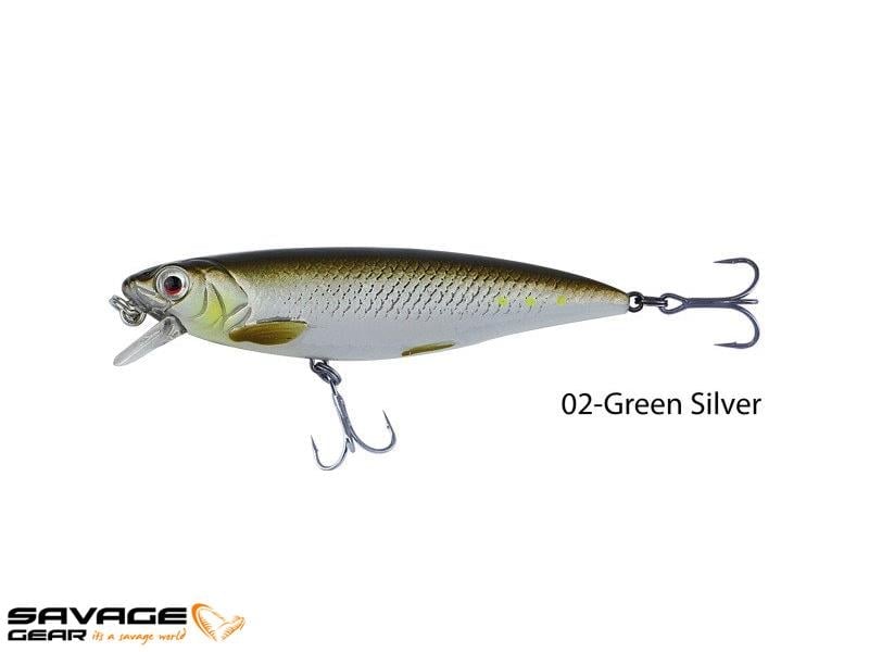 Savage gear 3D Twitch Minnow 8cm 8,5g Suni Yem #02-Green Silver