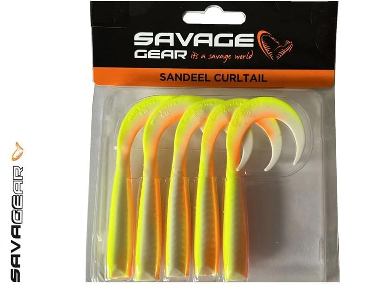 Savage gear LB Sandeel Curltail 7 cm 6 Adet Suni Yem #Lemon Back