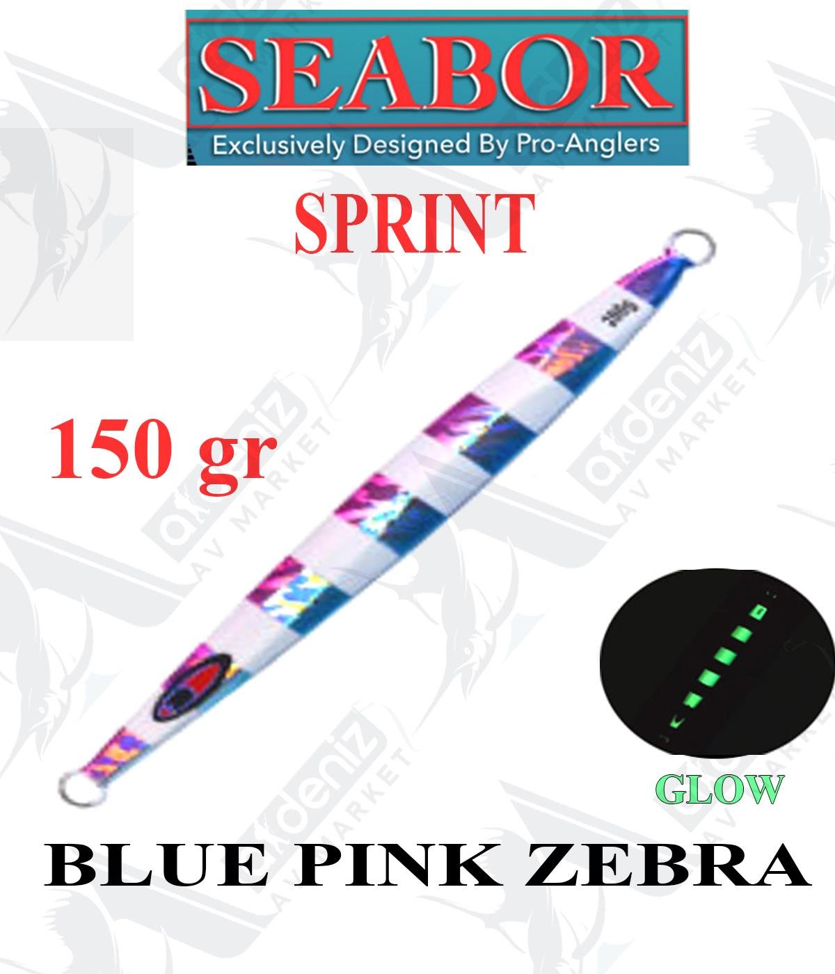 Seabor Sprint Metal Jig Sahte Yem SBR062 150gr #BLUE PİNK ZEBRASEABOR