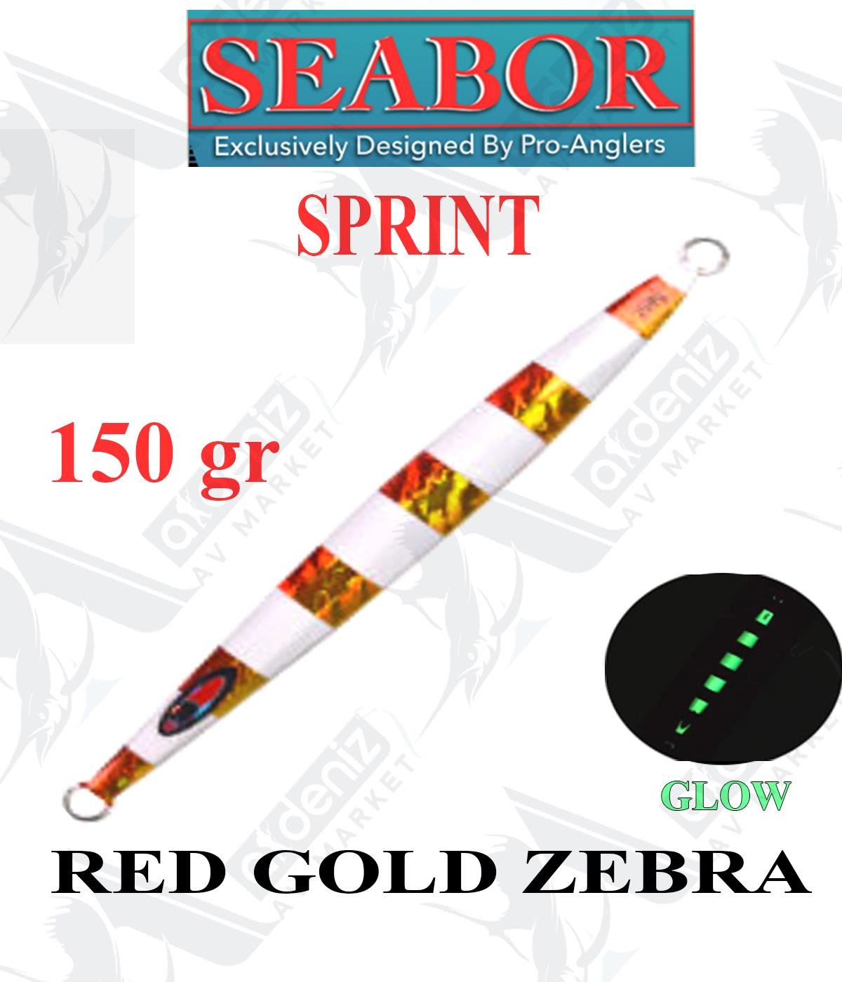 Seabor Sprint Metal Jig Sahte Yem SBR062 150gr #RED GOLD ZEBRASEABOR