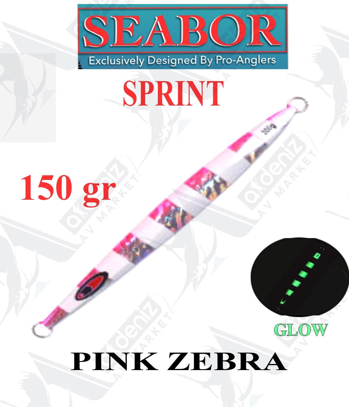 Seabor Sprint Metal Jig Sahte Yem SBR062 150gr #PİNK ZEBRASEABOR