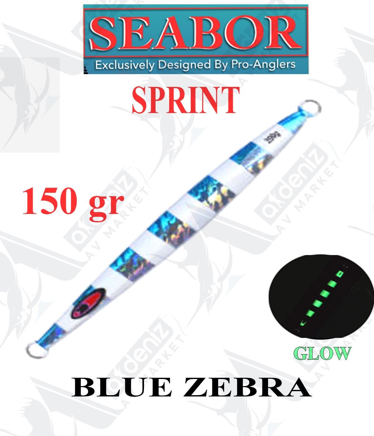 Seabor Sprint Metal Jig Sahte Yem SBR062 150gr #BLUE ZEBRASEABOR