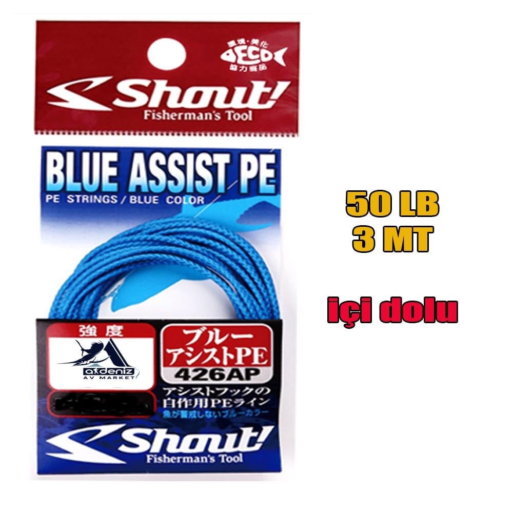 Shout Blue Assist PE Line Asist İpi 50 Lb. Mavi (3mt)VANFOOK
