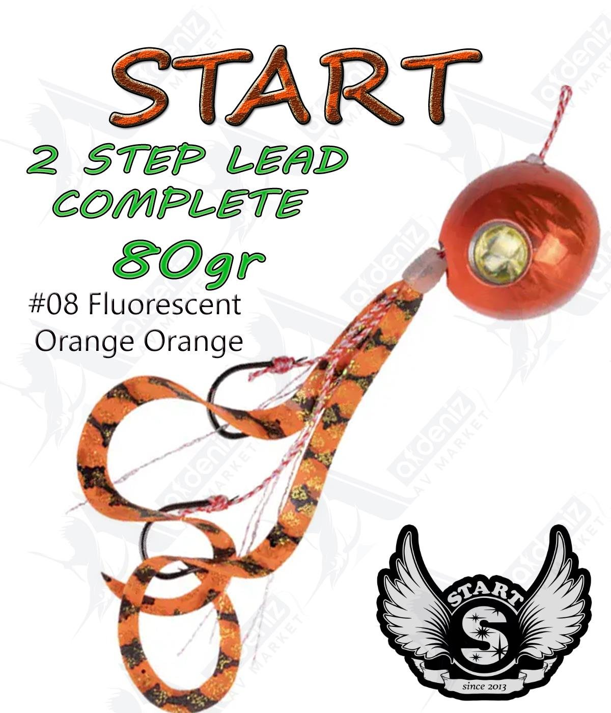 Start Tai Rubber 2step Lead Complete Set Tairaba Jig Yem 80gr #08 Fluorescent Orange OrangeSTART