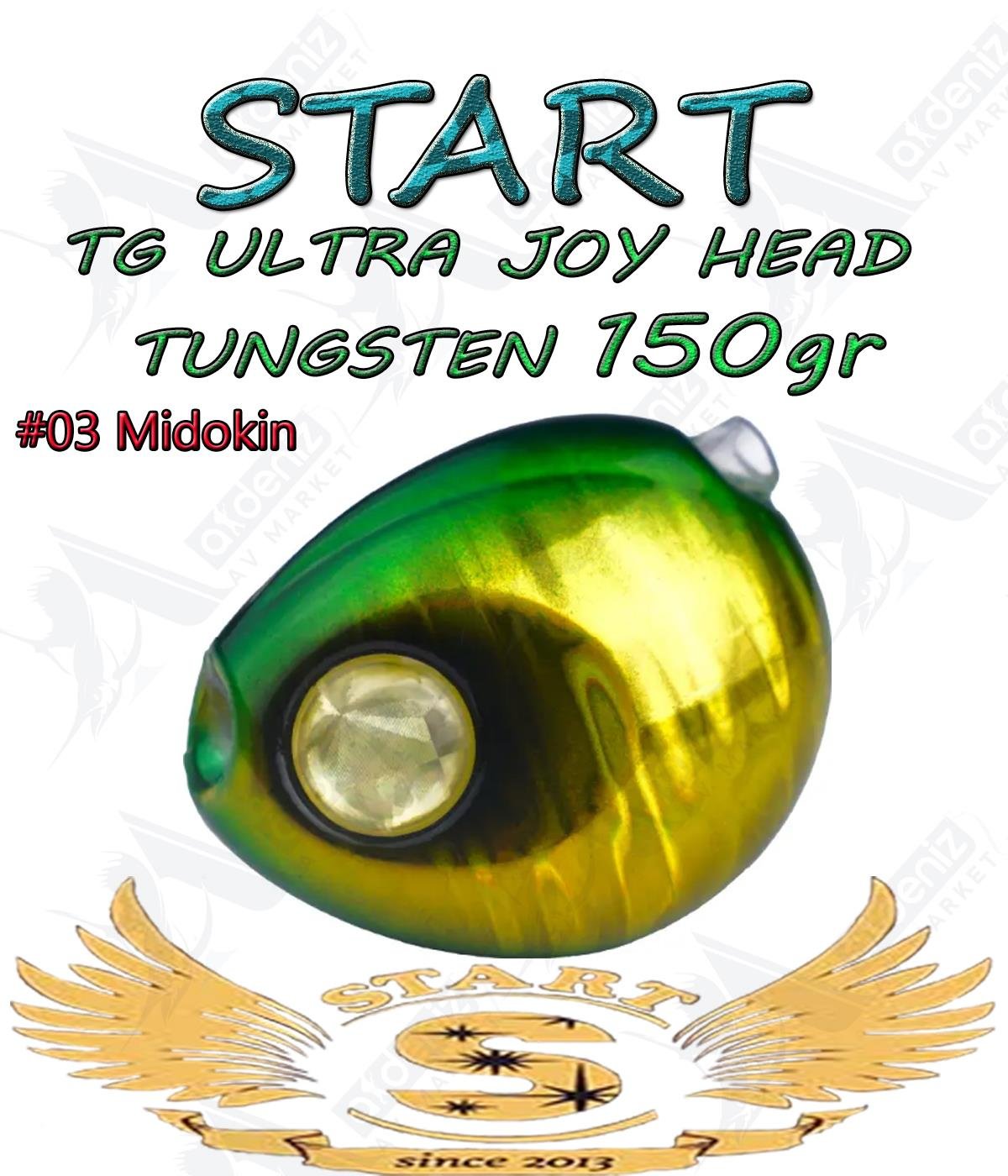 Start Tai Rubber Slider Tungsten Kafa 2 step TG Ultra Joy Head Tairaba Jig Yem 150 gr #03 MidokinSTART
