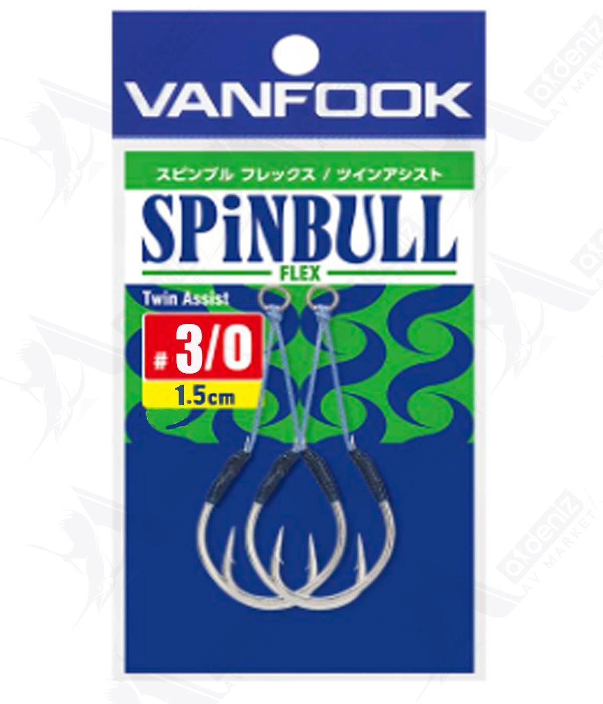 Vanfook Spinbull Flex Twin FT-1.5 Jig Assist İğnesi 2'li Paket No:3/0VANFOOK