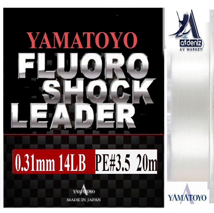 YAMATOYO FLUORO SHOCK LEADER 14Lb 0,31 mm Pe#3,5 20mYAMATOYO