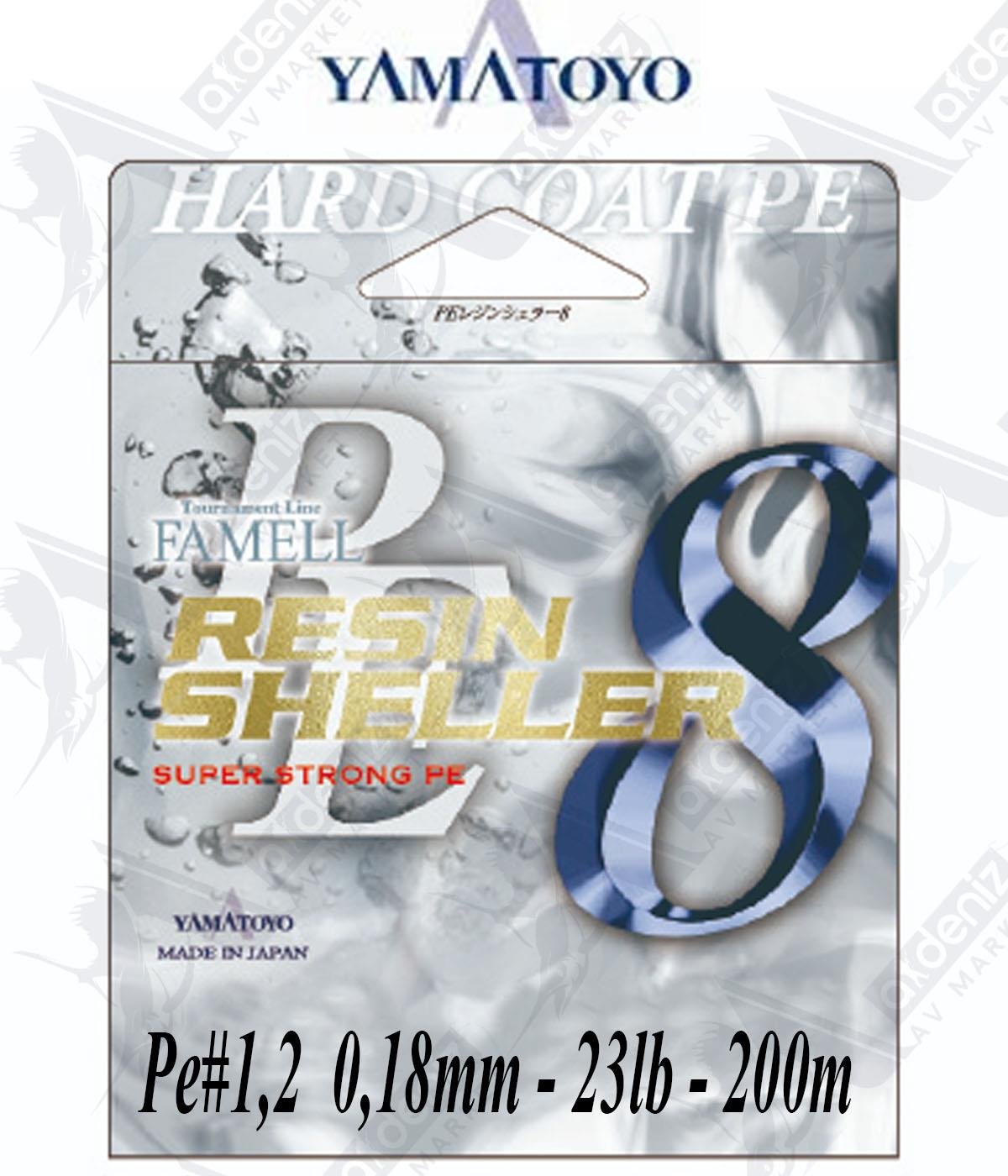 YAMATOYO RESIN SHELLER BLUE 8x Pe#1.2 0,185mm 23lb 200mtYAMATOYO