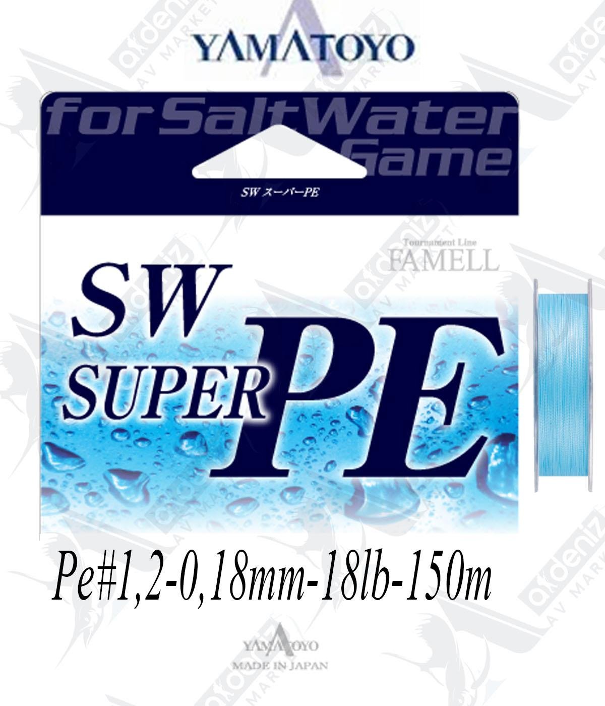 YAMATOYO SW SUPER PE BLUE 4x Pe#1.2 0,185mm 18lb 150mtYAMATOYO