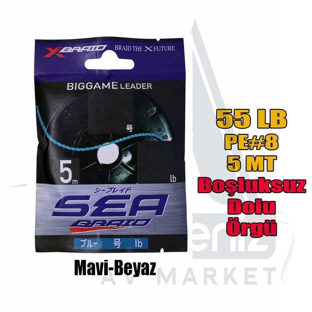 YGK Sea braid Asist İpi 55 Lb Pe#8 5 mt MAVİ Assist LineYGK