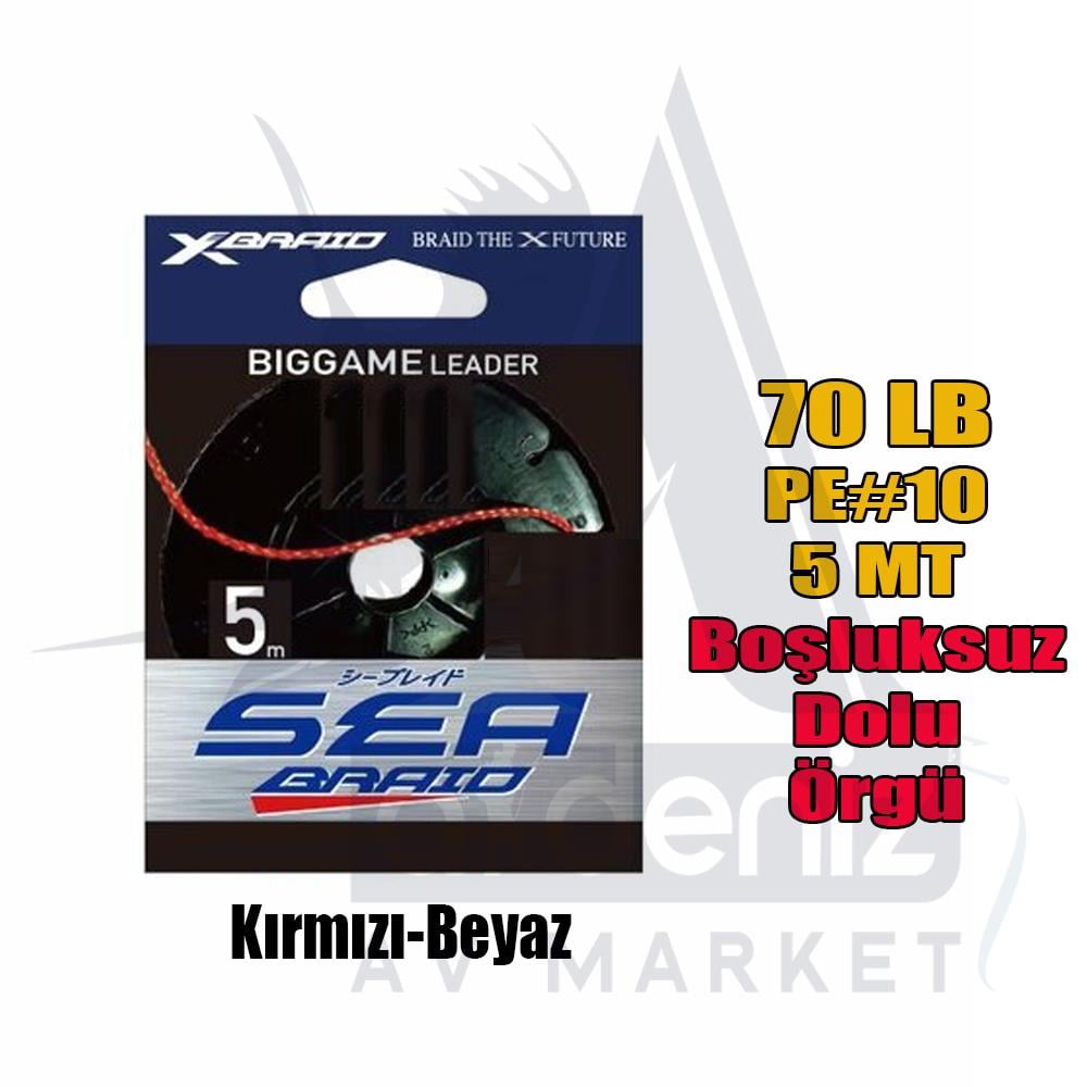 YGK Sea braid Asist İpi 70 Lb Pe#10 5 mt KIRMIZI Assist LineYGK