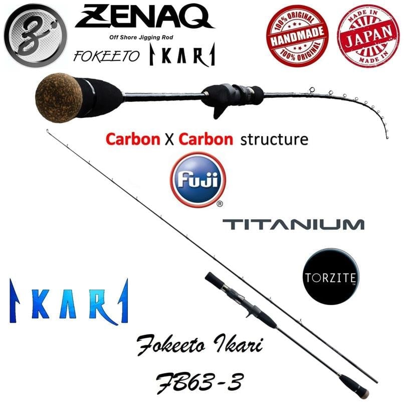 ZENAQ Fokeeto FB63-3 İkari 190 cm. 170-240 gr. (Tetikli) Slow Jigging KamışıZENAQ