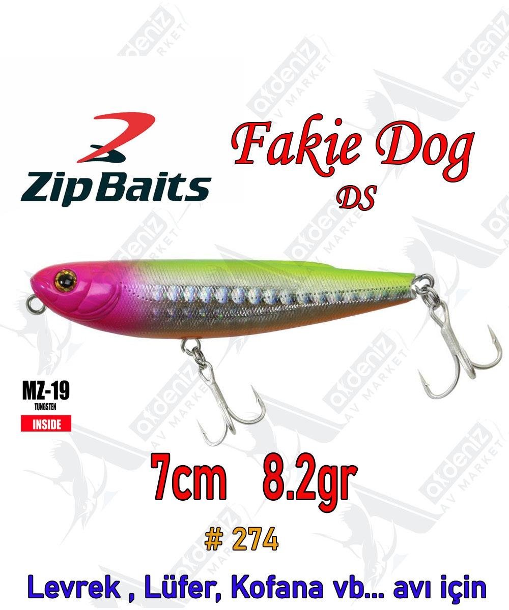 Zipbaits Fakie Dog 70mm 8.2gr Su Üstü WTD Maket Balık Color:274ZİPBAİTS