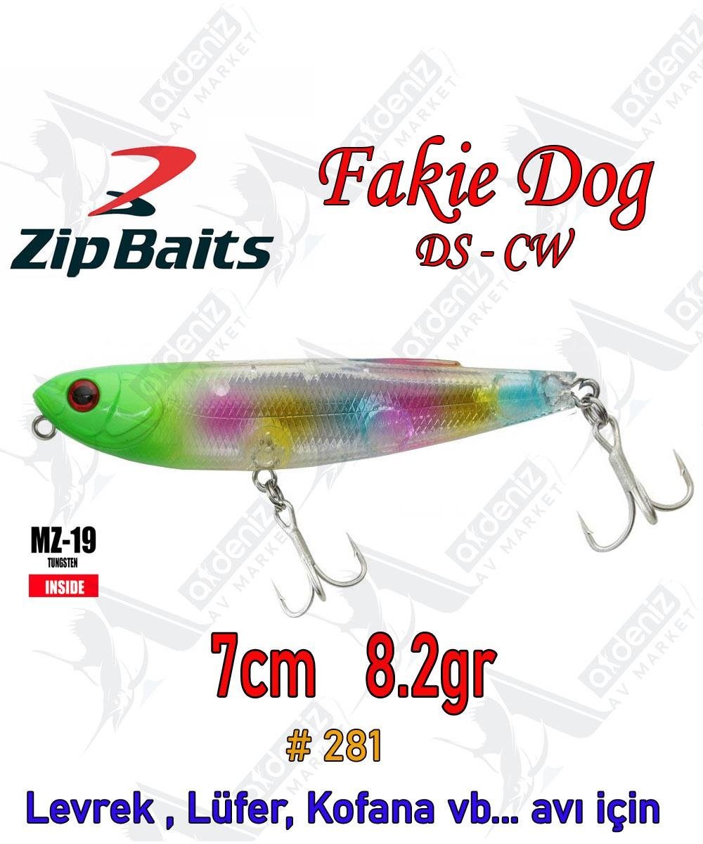 Zipbaits Fakie Dog 70mm 8.2gr Su Üstü WTD Maket Balık Color:281 cwZİPBAİTS