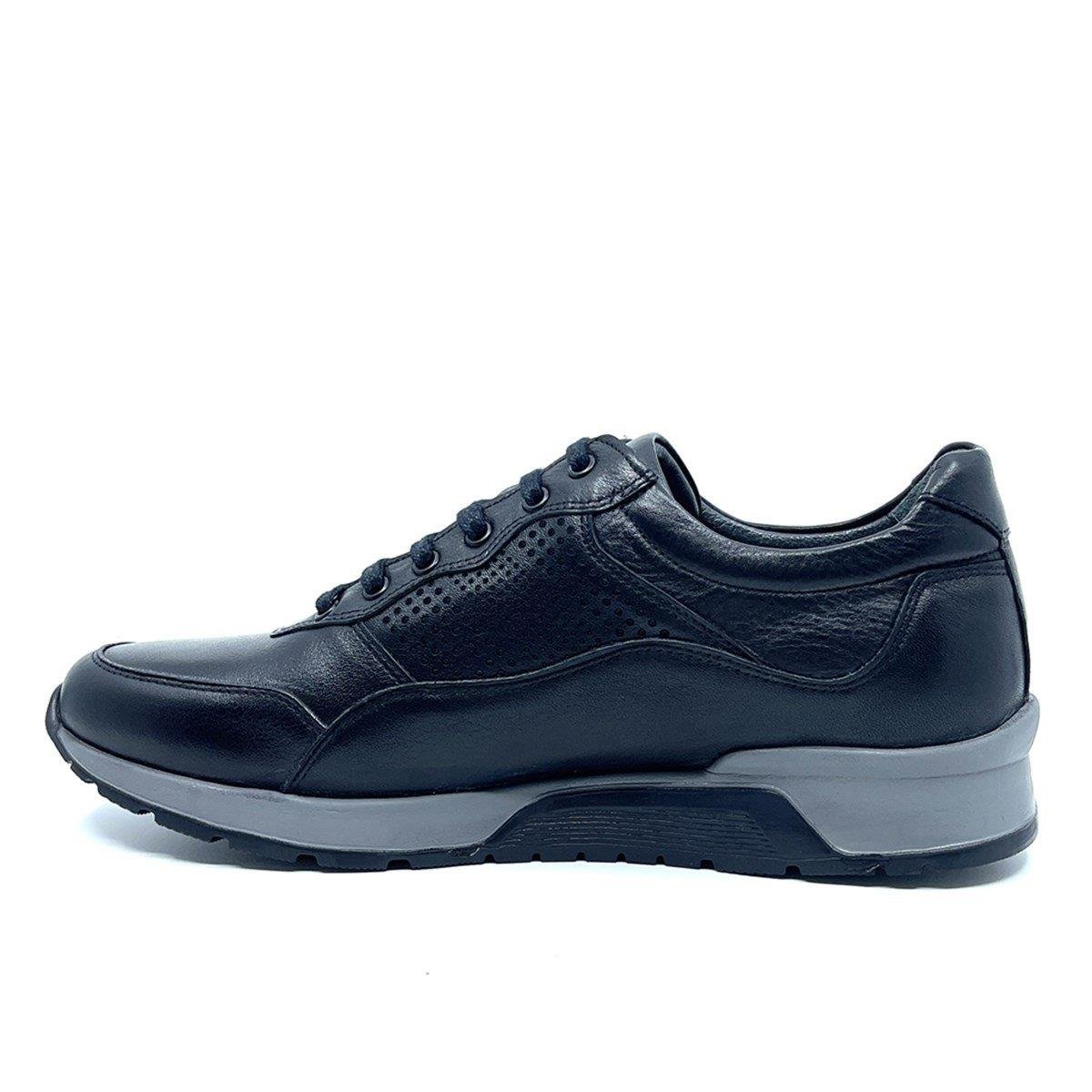 Fosco Hakiki Deri Siyah Sneaker Erkek Ayakkabı 2721 306