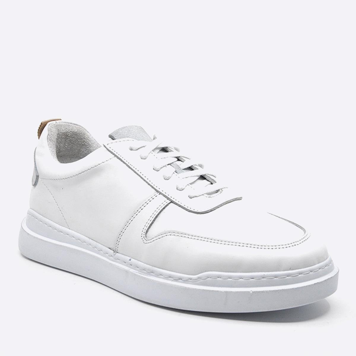 Fosco Hakiki Deri Sneakers Beyaz Erkek Ayakkabı 9889