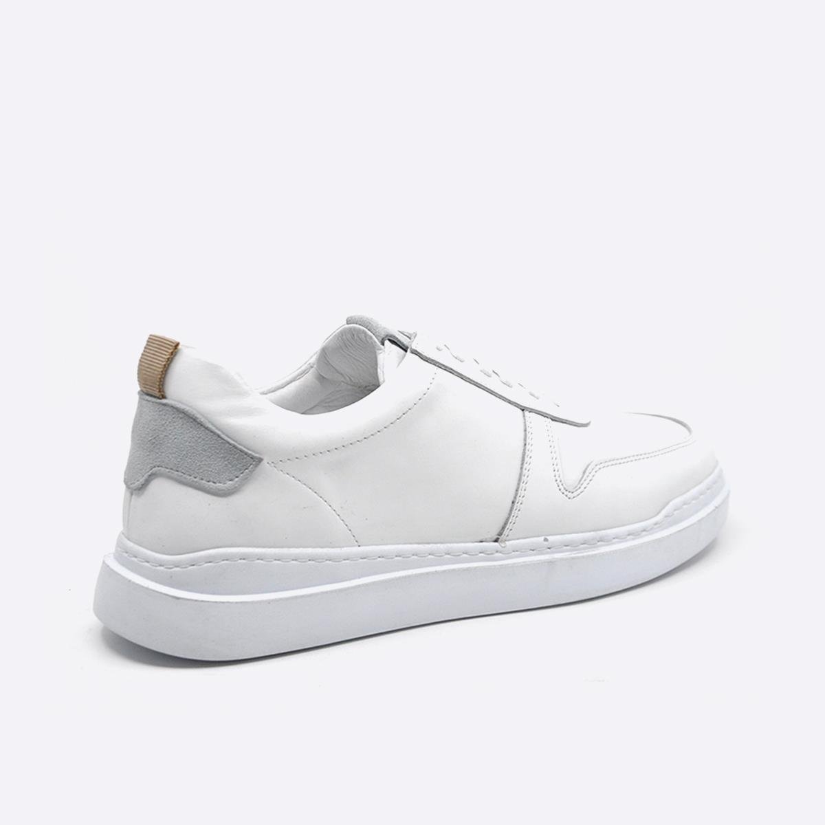Fosco Hakiki Deri Sneakers Beyaz Erkek Ayakkabı 9889