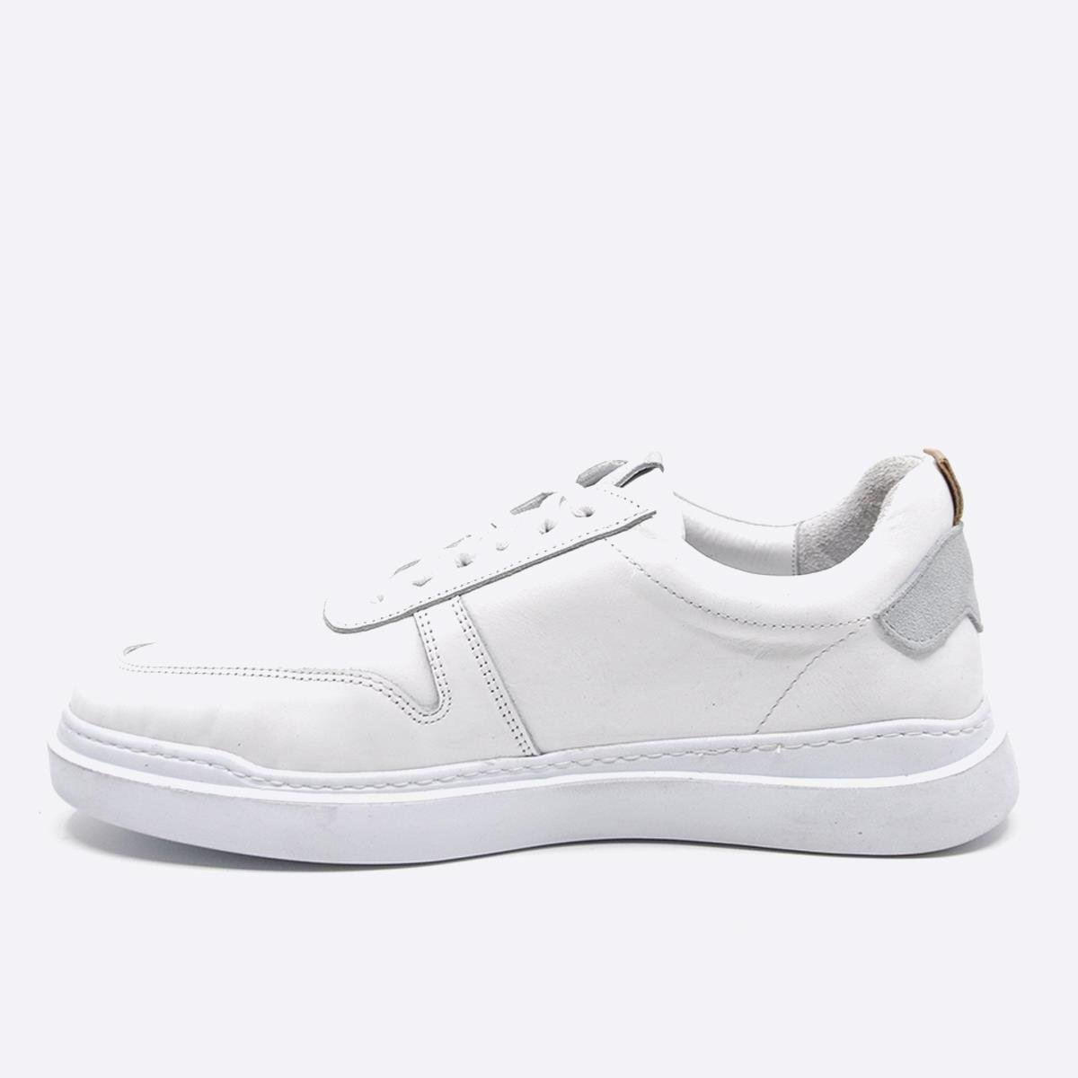 Fosco Hakiki Deri Sneakers Beyaz Erkek Ayakkabı 9889