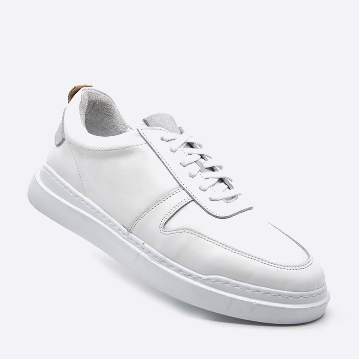 Fosco Hakiki Deri Sneakers Beyaz Erkek Ayakkabı 9889