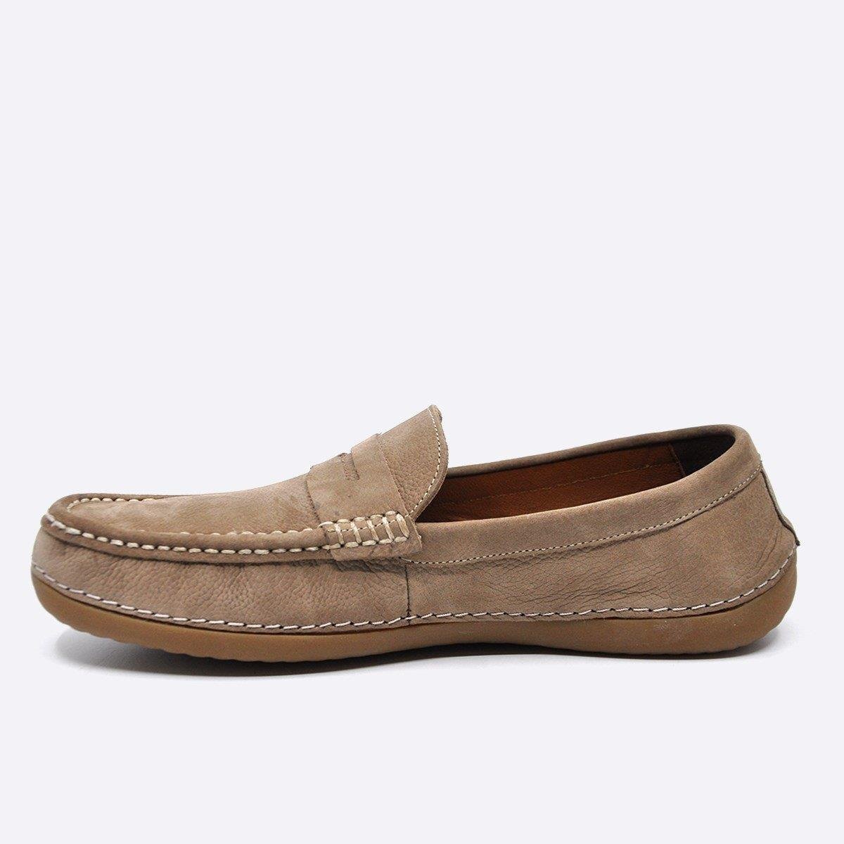 Fosco Nubuk Deri Loafer Günlük Ayakkabı Kum 9844 117