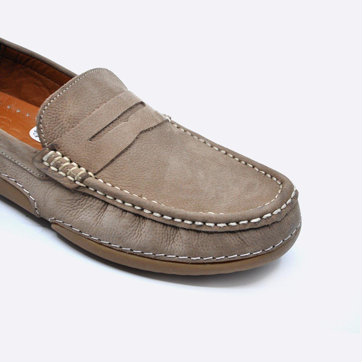 Fosco Nubuk Deri Loafer Günlük Ayakkabı Kum 9844 117