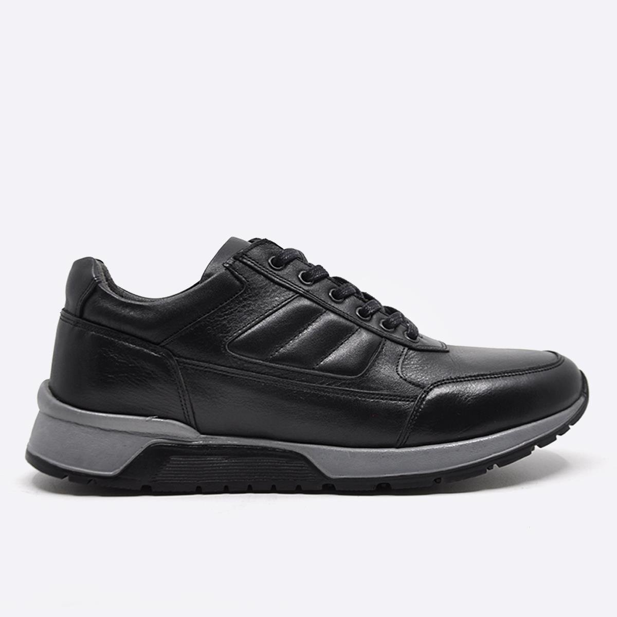 Fosco Siyah Hakiki Deri Sneaker Ayakkabı 2720 306