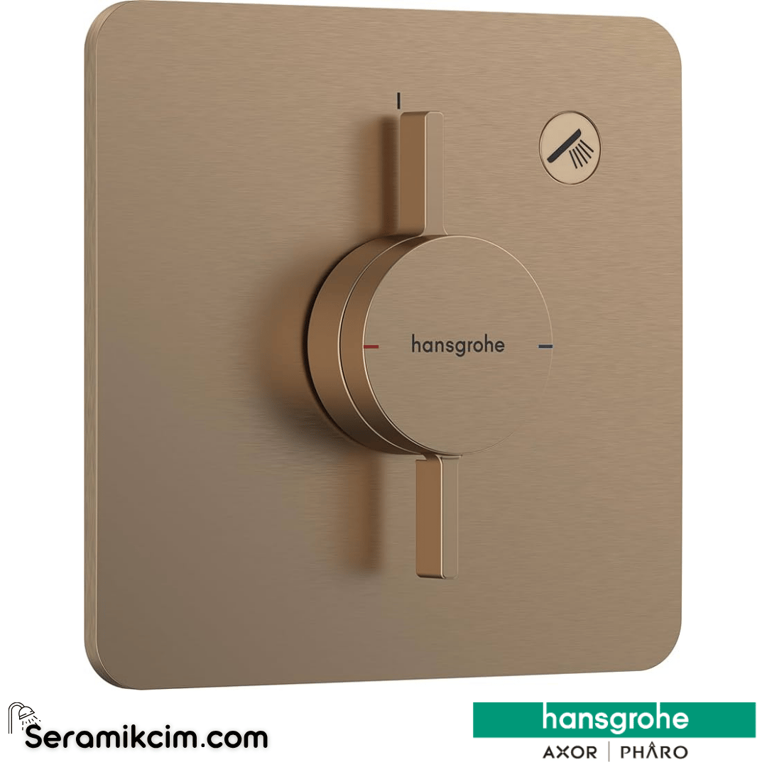 Hansgrohe Duoturn Q Ankastre Banyo Bataryası 1 Çıkış Mat Bronz 75614140