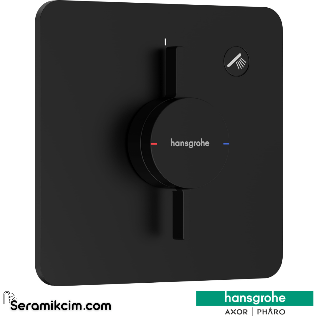 Hansgrohe Duoturn Q Ankastre Banyo Bataryası 1 Çıkış Mat Siyah 75614670