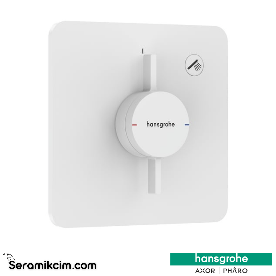 Hansgrohe Duoturn Q Ankastre Banyo Bataryası 1 Çıkış Mat Beyaz 75614700