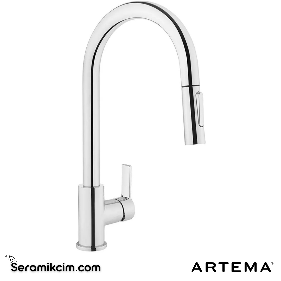 Artema Maestro Standart Pull-Down Eviye Bataryası Krom A42162 - A42162
