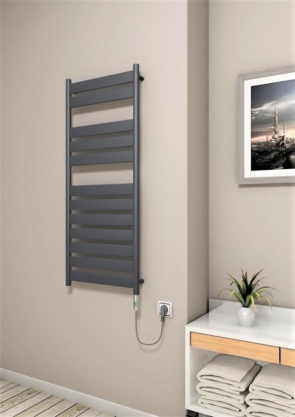 Bora Bora Elektrikli Havlupan 600 Watt 500x1200 Antrasit (On/Off Düğmeli)