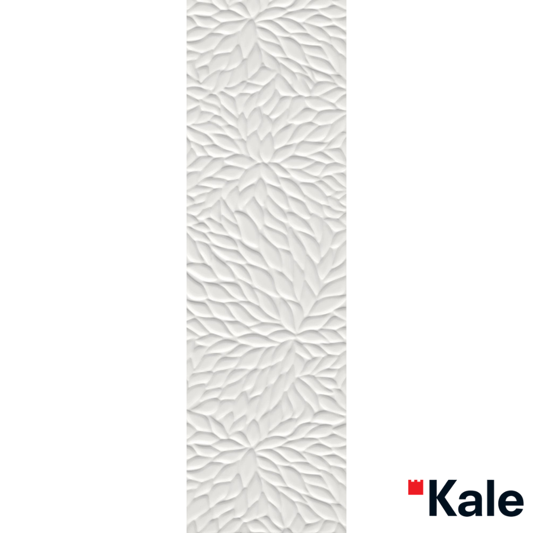 Çanakkale Seramik RM-6956R Shiro Flower Beyaz Mat Rektifiye 33x110
