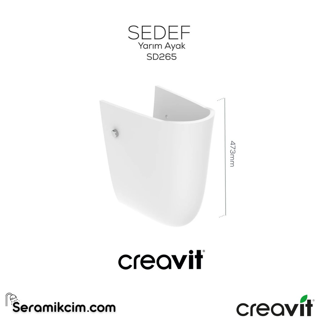 Creavit Sedef Kısa Yarım Ayak Extra Beyaz SD265-00CB00E-0000 - SD265-00CB00E-0000