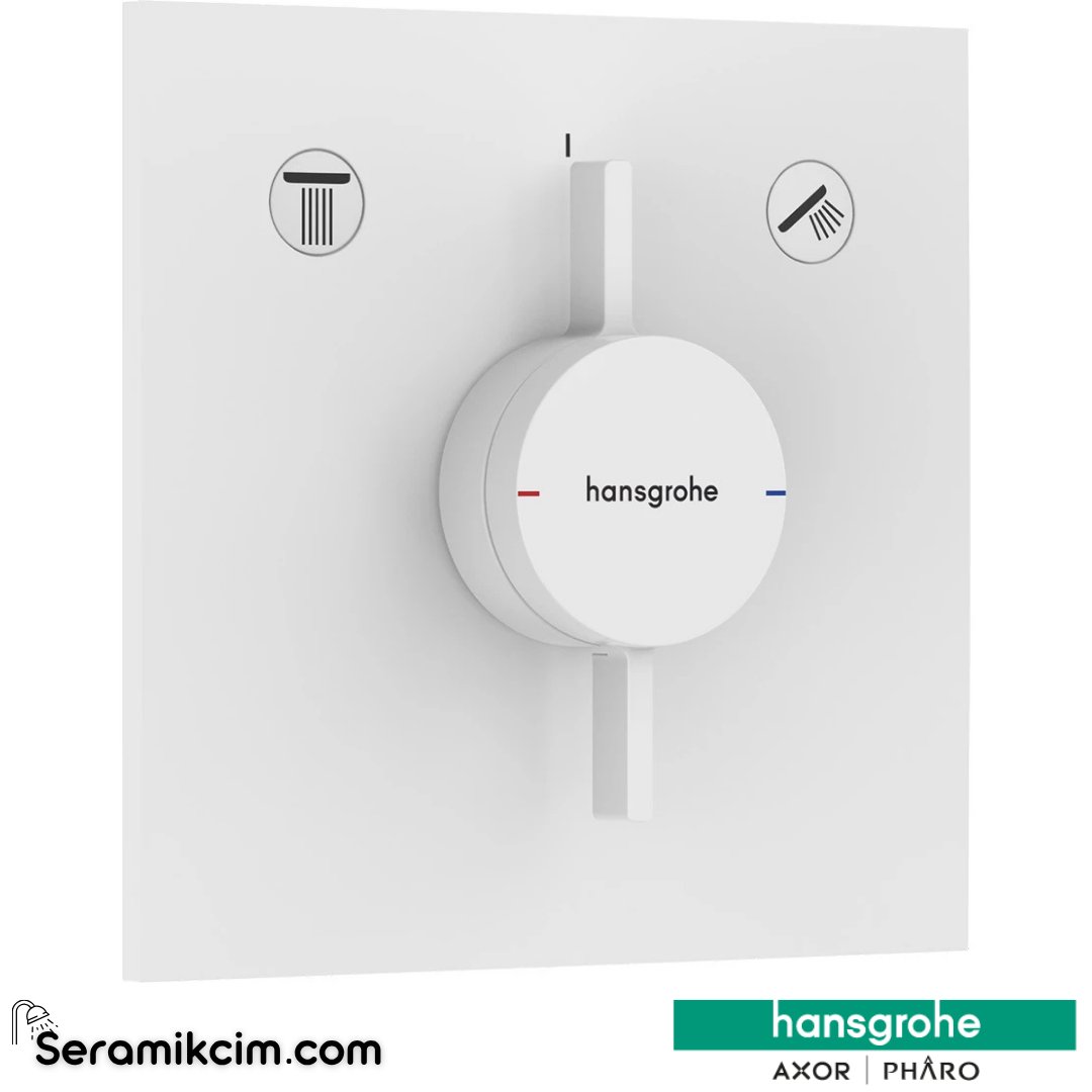 Hansgrohe Duoturn E Ankastre Banyo Bataryası 2 Çıkış Mat Beyaz 75417700