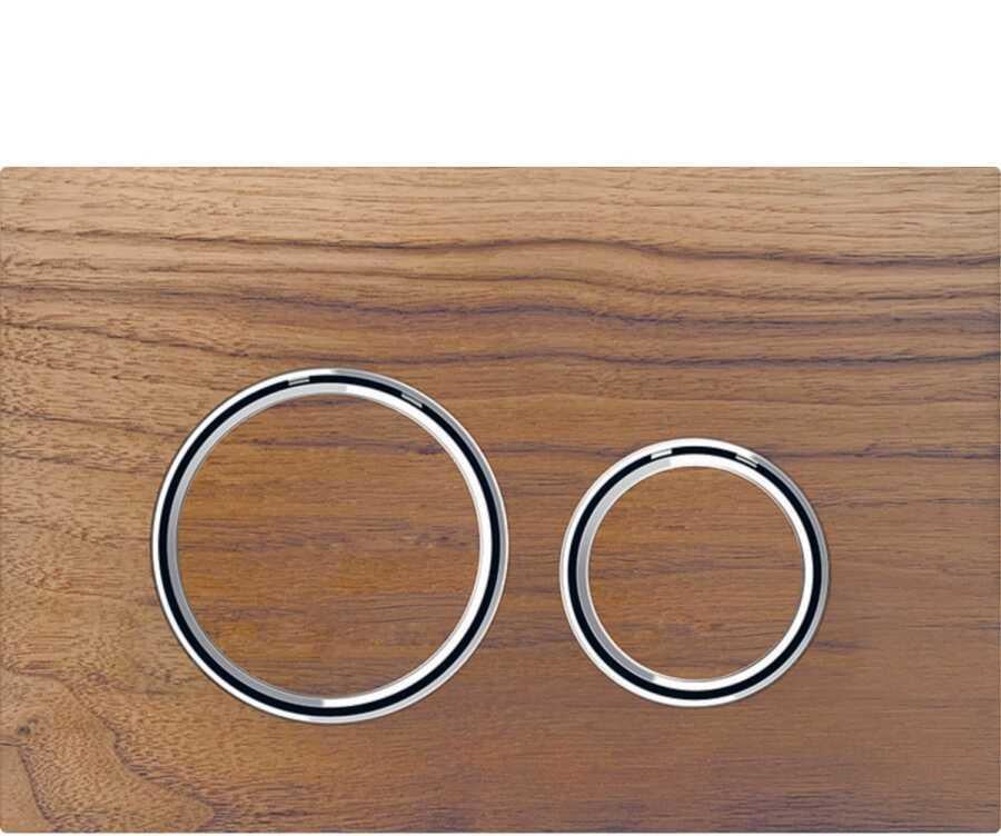 Geberit Sigma21 Kumanda Paneli Çift Basmalı Ahşap / Krom - 115.884.JX.1