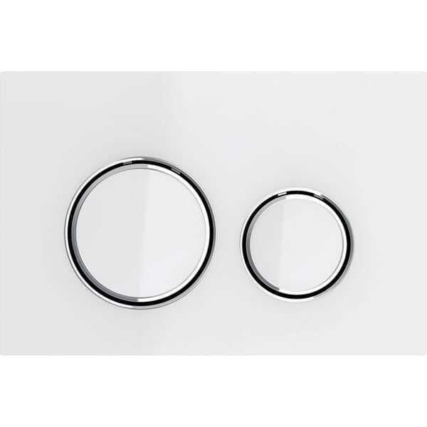 Geberit Sigma21 Kumanda Paneli Çift Basmalı Beyaz Cam / Krom - 115.884.SI.1