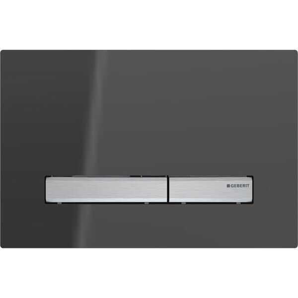 Geberit Sigma50 Kumanda Paneli Çift Basmalı Füme Cam / Krom - 115.788.SD.2