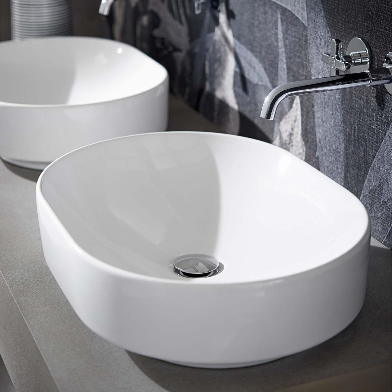 Geberit VariForm çanak lavabo, eliptik, 55x40 cm - 500.774.01.2